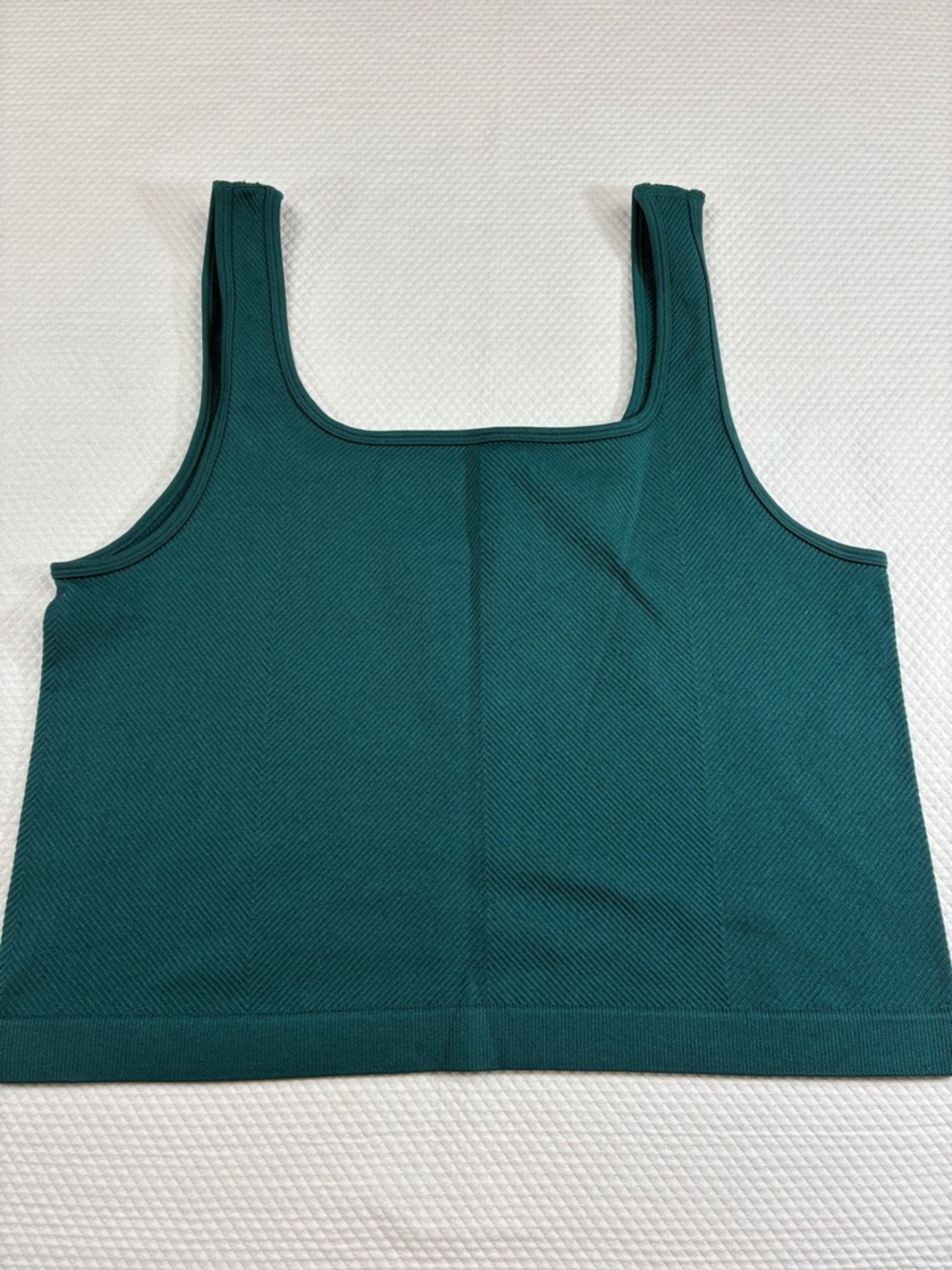 Maurices Turquoise Ribbed Square Neck Crop Tank XL